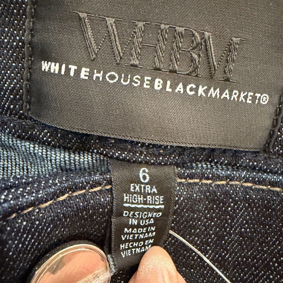🌙 WHBM Extra High-Rise Patch Pocket Straight Leg Jeans – Midnight Rinse (6R) - Picture 9 of 9